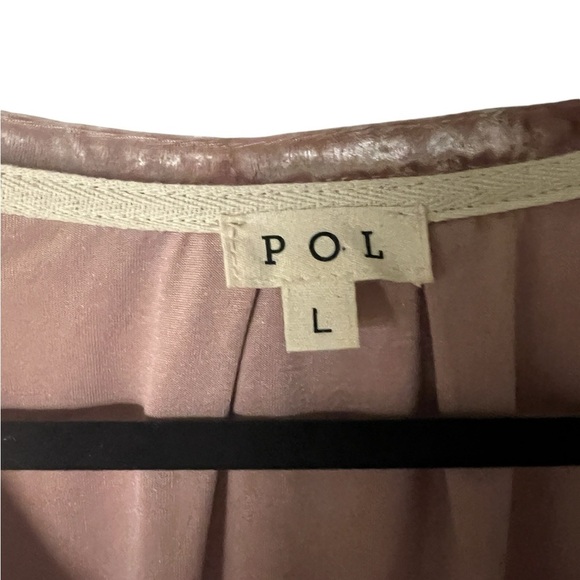 Women’s POL short sleeve crushed velvet tunic size L - Picture 3 of 5